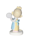 Precious Moments Figurine 694916, Eggs Over Easy, Mini Pewter Glass Dome