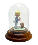 Precious Moments Figurine 694959, Praise the Lord, Anyhow, Mini Pewter Glass Dome
