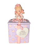 Precious Moments 699950L, Girl with Cake covered box