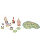 Precious Moments Figurine 705567, Jesus Loves Me Baby Girl and Toys Mini Tea Set