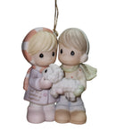 Precious Moments Ornament 730084, Our First Christmas Together, Dated 2000