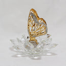 Swarovski Figurine: 7551NR100 In Flight Butterfly - Gold