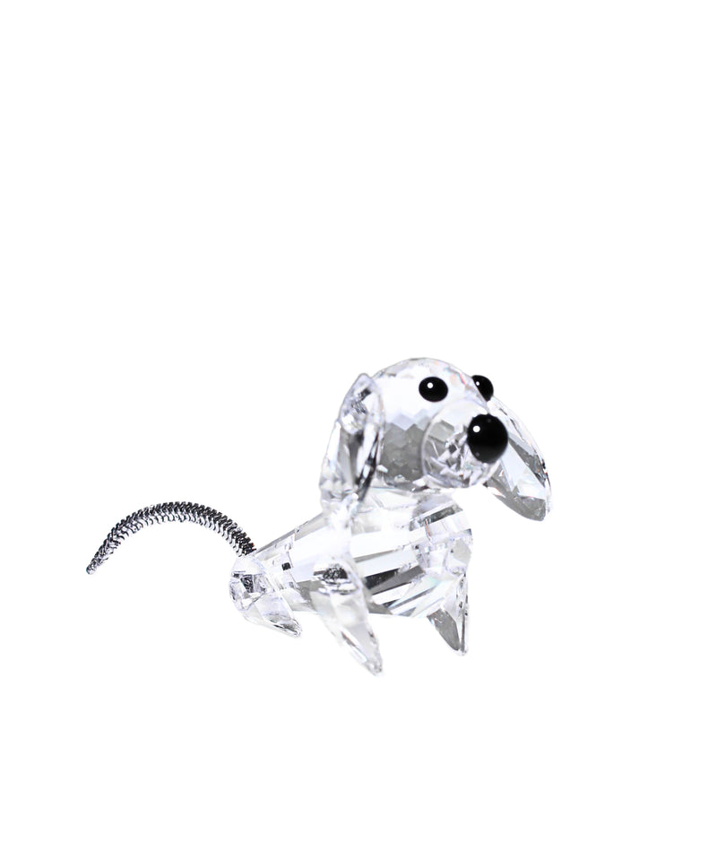 Swarovski Figurine: 7672NR42 Dachshund Mini | Metal Tail