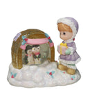 Precious Moments 775355, Girl with Christmas Igloo Waterball