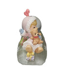 Precious Moments Figurine 775363, Sliding Into the Season- Girl with Bears Waterball