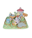Precious Moments Figurine 798525, Grandma in Garden Mini Tea Set