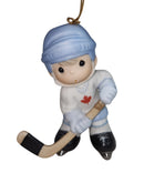 Precious Moments Ornament 802557, Let's Keep Our Eyes on the Goal, Canadian Exclusive