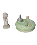 Precious Moments Figurine 818026, His Burden is Light- Native American Girl with Frogs