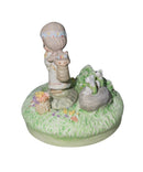 Precious Moments Figurine 818026, His Burden is Light- Native American Girl with Frogs