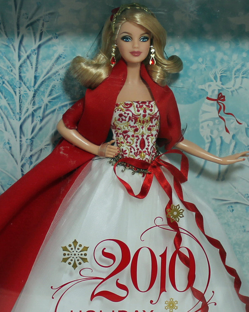 holiday barbie white dress 2010 (82265) 1999 holiday barbie