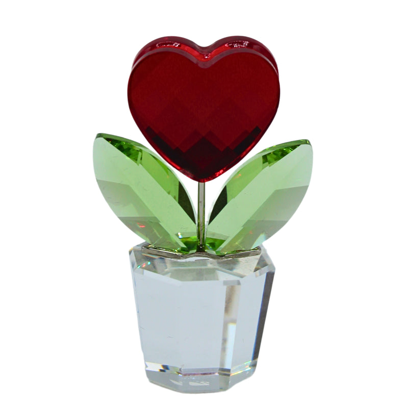 Swarovski Figurine: 828014 Red Heart Flower