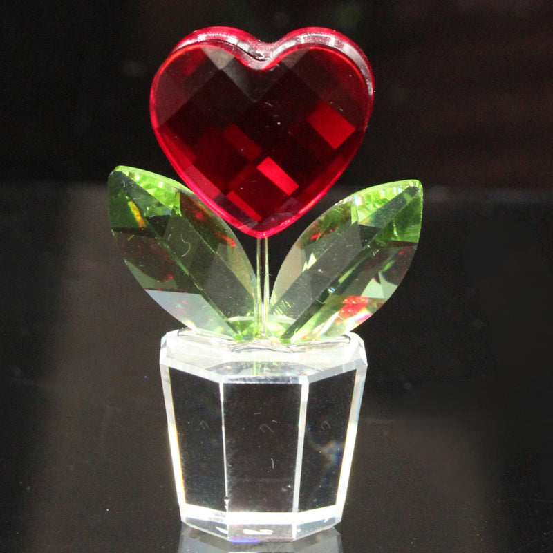 Swarovski Figurine: 828014 Red Heart Flower