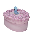 Precious Moments Trinket Box 834003, Heart-Shaped Covered Box with Birds