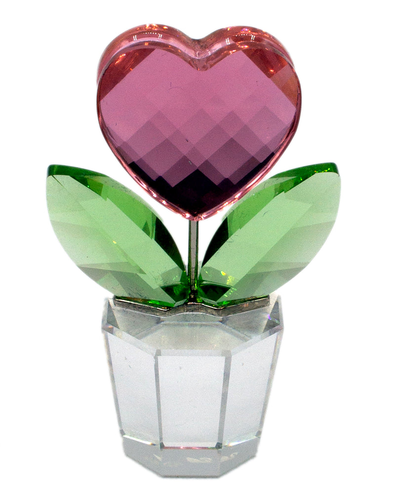 Swarovski Figurine: 842858 Pink Heart Flower