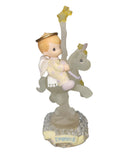 Precious Moments Figurine 843652, Dreams- Angel Boy on Carousel Horse