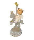 Precious Moments Figurine 843652, Dreams- Angel Boy on Carousel Horse