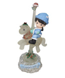 Precious Moments Figurine 843717, Winter's Song Carousel Horse