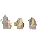 Precious Moments Ornament 876399, Set of 3- Church/Cats/Puppies