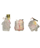 Precious Moments Ornament 876399, Set of 3- Church/Cats/Puppies