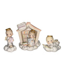 Precious Moments Figurine 879622, The Good Book Library, Heavenly Daze Series, 3 pc set