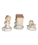 Precious Moments Figurine 879622, The Good Book Library, Heavenly Daze Series, 3 pc set