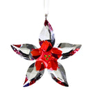 Swarovski Ornament:  Clear Poinsettia Ornament
