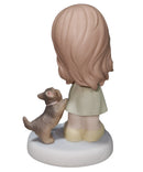 Precious Moments Figurine 940027, Happy Tails Two You- Girl with Dogs