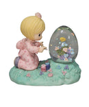 Precious Moments Figurine 960209, Girl Painting Egg Shaped Waterball
