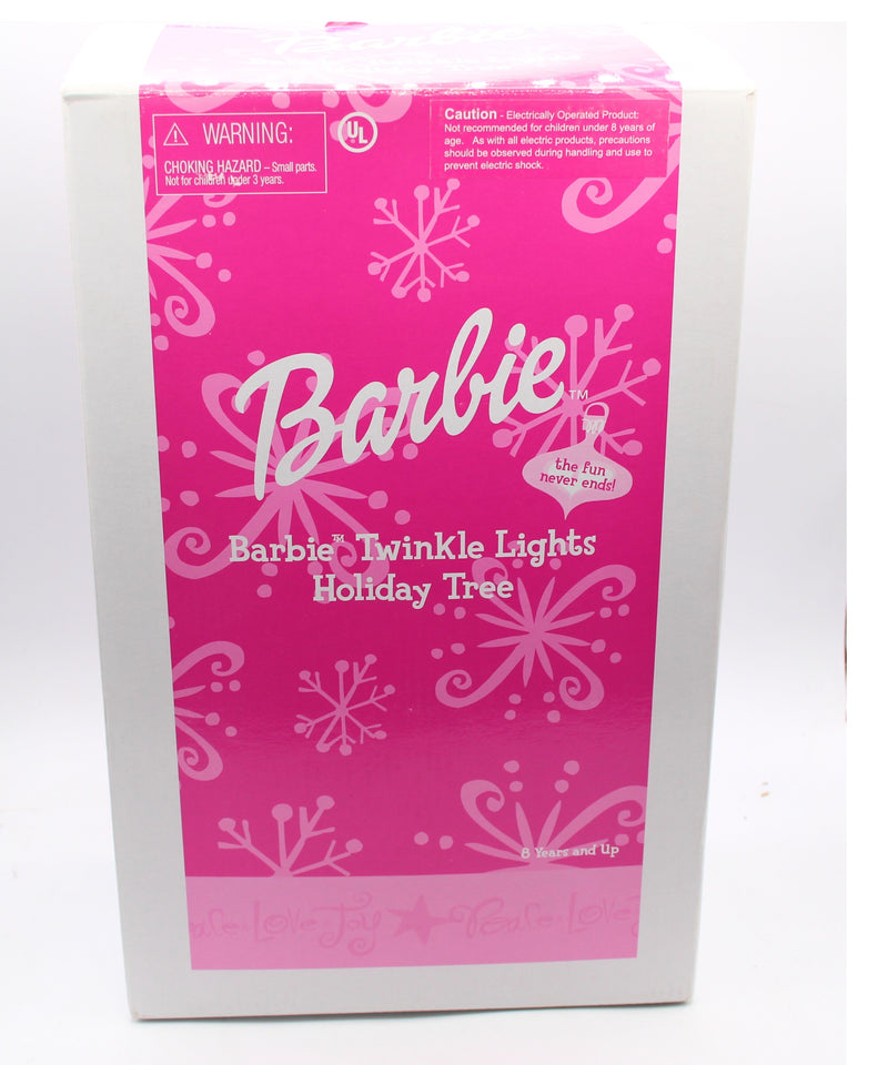 Barbie Twinkle Light Holiday Pink Fiber Optic Christmas Tree