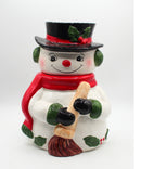 Christmas Village Snowman Cookie Jar