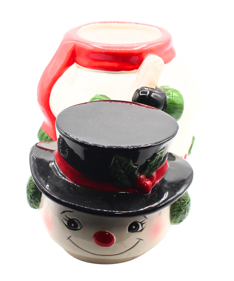 Christmas Village Snowman Cookie Jar