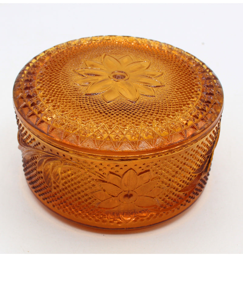 Tiara Amber Sandwich Round with 2 butter dishes