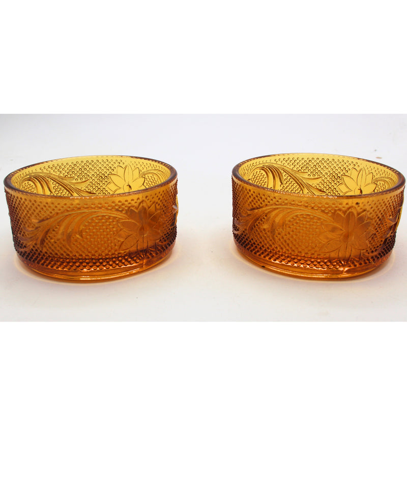 Tiara Amber Sandwich Round with 2 butter dishes