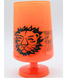 Tiara Indiana Glass Leo Zodiac Footed Goblet Vase