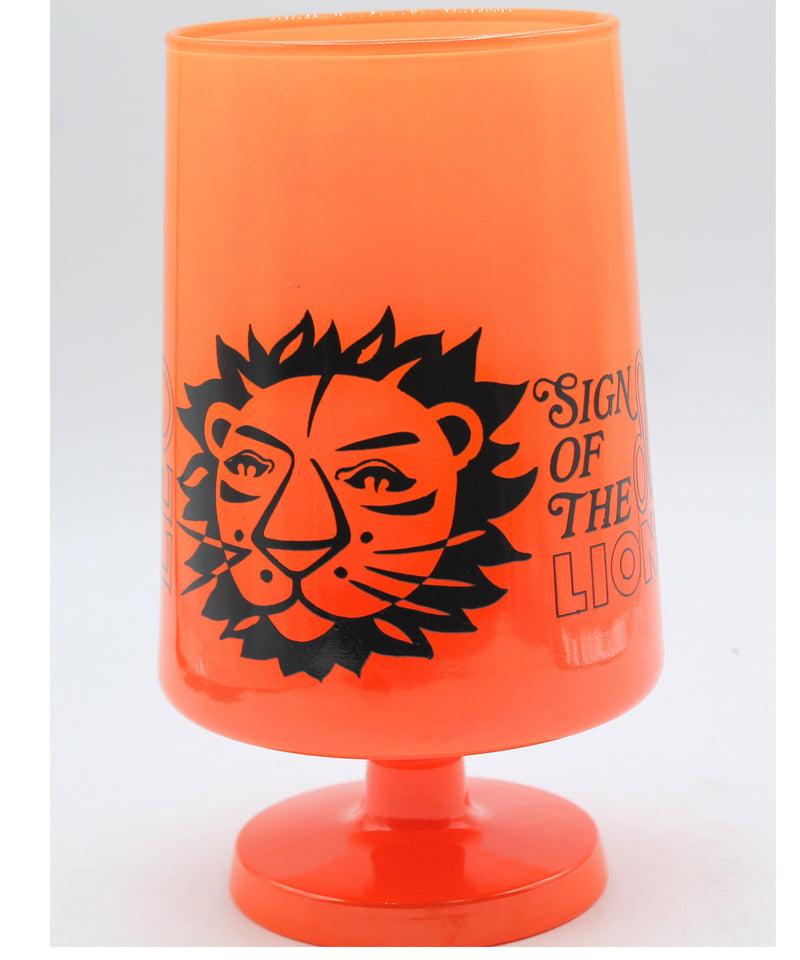 Tiara Indiana Glass Leo Zodiac Footed Goblet Vase