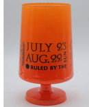 Tiara Indiana Glass Leo Zodiac Footed Goblet Vase