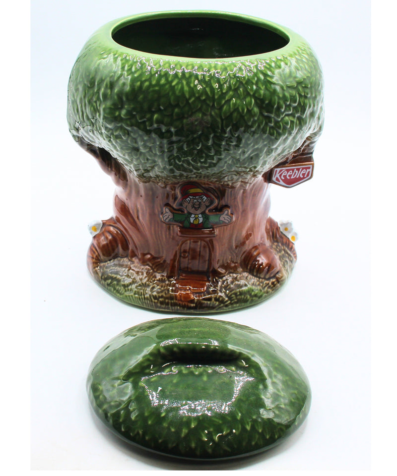 1981 Mccoy Keebler Tree House Cookie Jar With Ernie The Elf