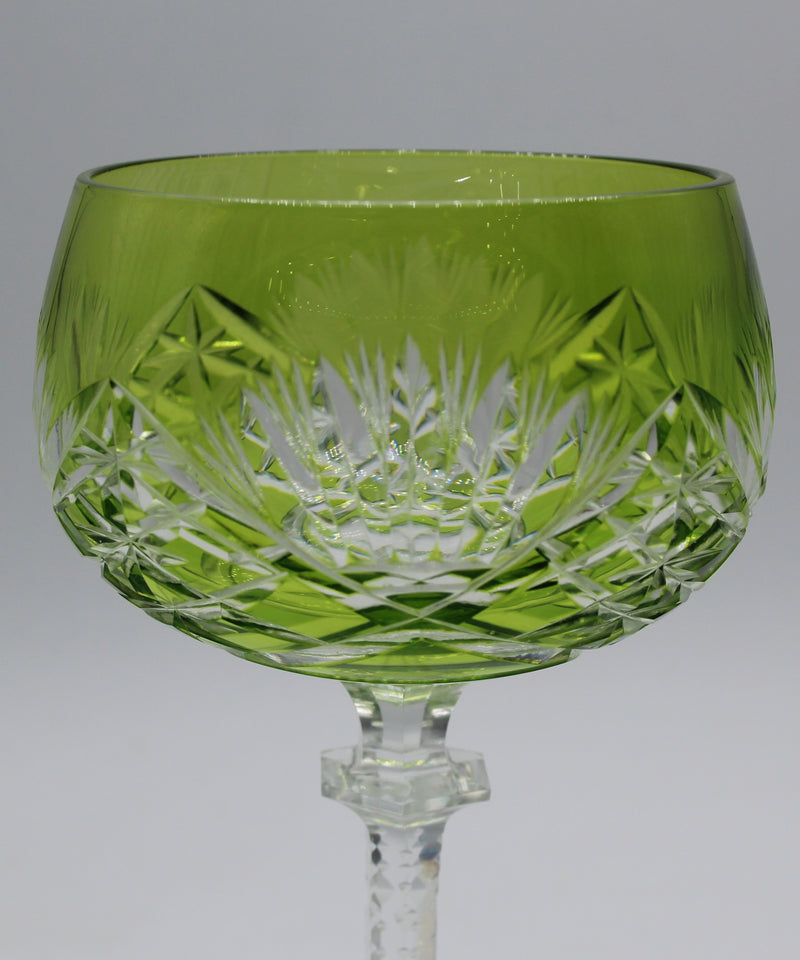 Bohemian Green Goblet