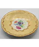 Aynsley Yellow Flowers Footed Teacup and Saucer