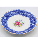 paragon Blue and Cabbage Rose Border Footed Teacup and saucer