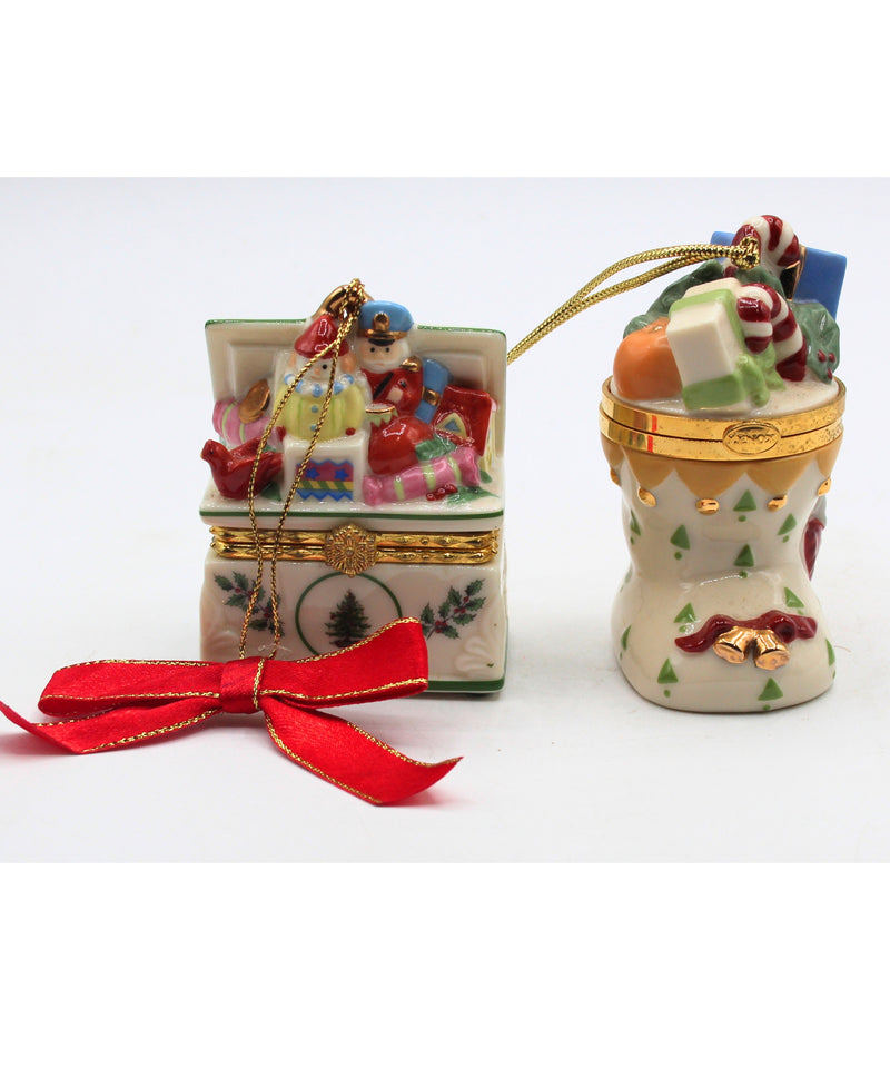 Lenox Stocking Ornament and Spode Christmas Ornament