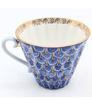 Lomonosov Imperial Teacup and Saucer "Forget me not" Design