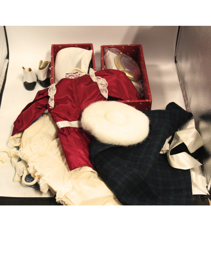 Pleasant Company Samantha Doll with her Vintage Trunk and accessories