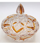 Unbranded Amber Cut Bowl