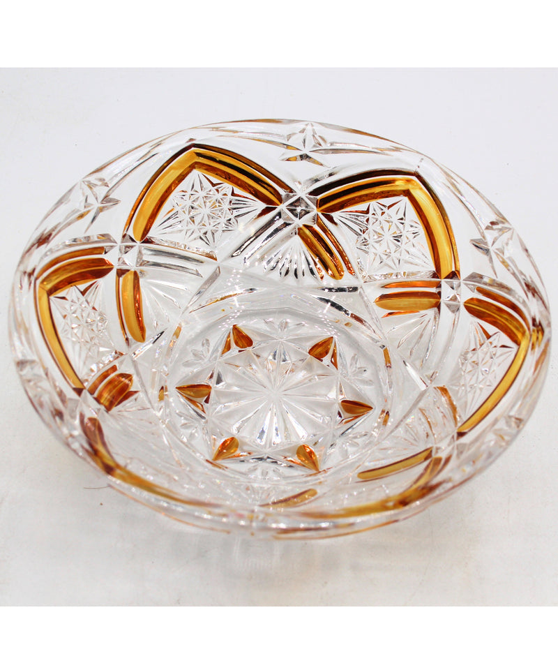 Unbranded Amber Cut Bowl