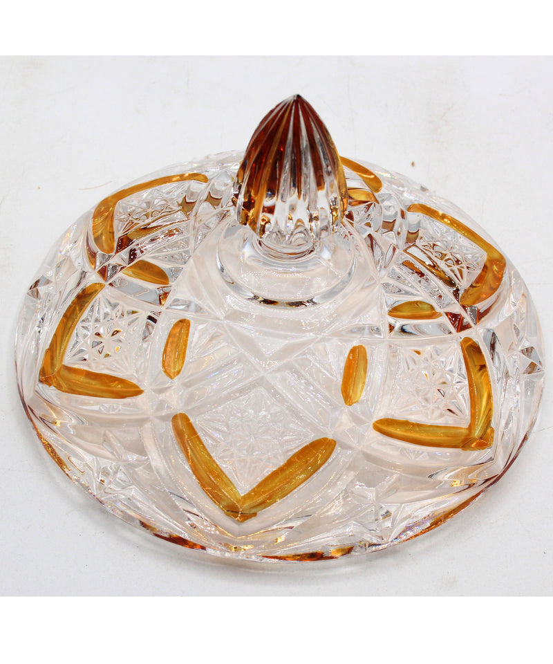 Unbranded Amber Cut Bowl