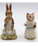 2 Beatrix Potter Figurines- Tabitha Twitchett and Fierce Bad Rabbit
