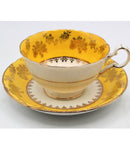 Royal Grafton Yellow with Gold Daisy Teacup and Saucer