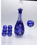 Nachtmann Cobalt Blue Decanter with Glasses Set
