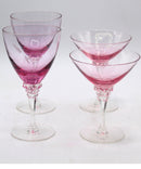 Set of 4 Wistaria Pink Tiffen-Franciscan Glasses